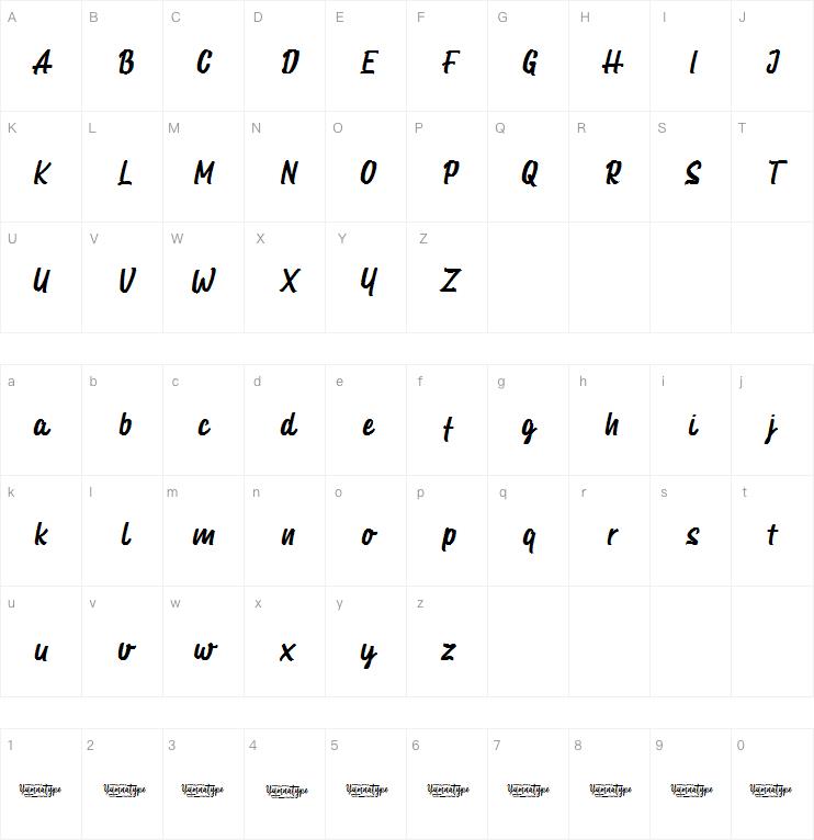 Garden marker字体