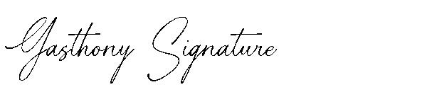 Gasthony Signature字体