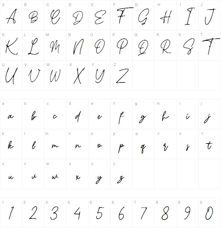 Gatheline Signature字体