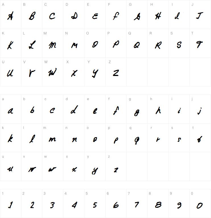 GennaroPalmieriCursive字体