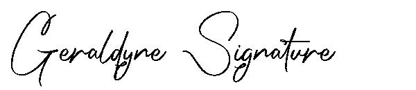 Geraldyne Signature字体