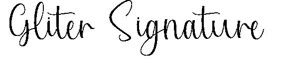 Gliter Signature字体