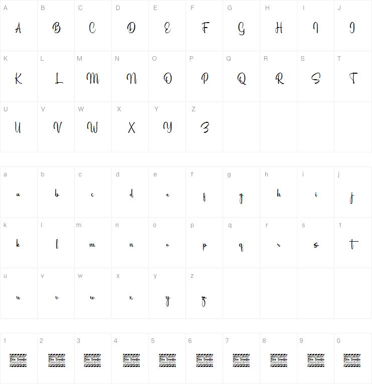 Glory Signature字体