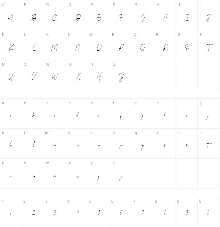 Gradientine Signature字体