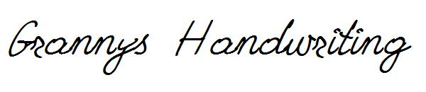 Grannys Handwriting