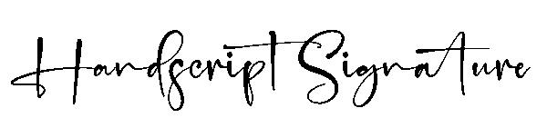 Handscript Signature字体