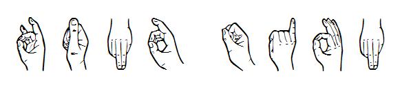 Hand Sign字体