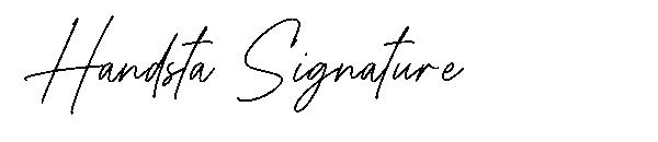 Handsta Signature字体