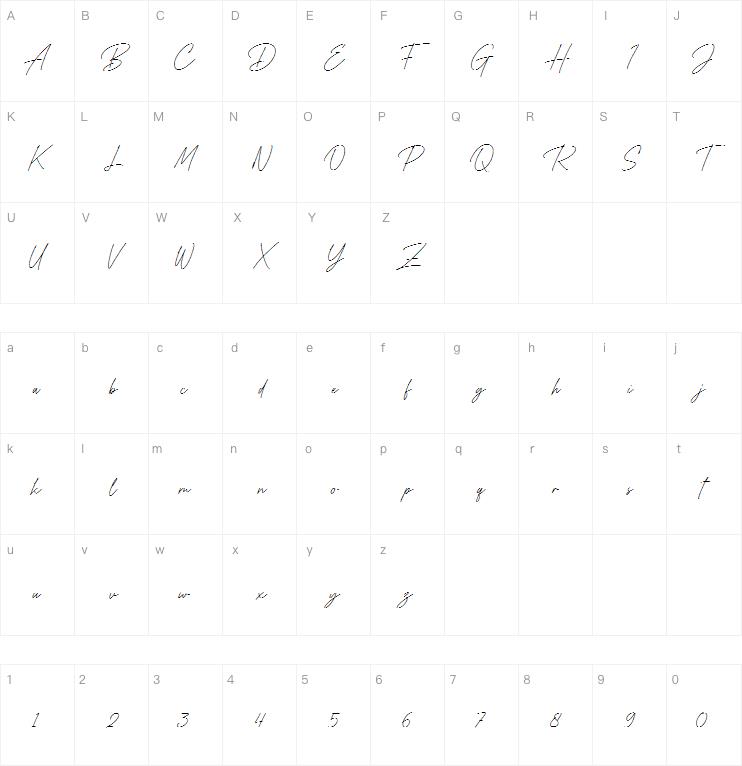 Handsta Signature字体