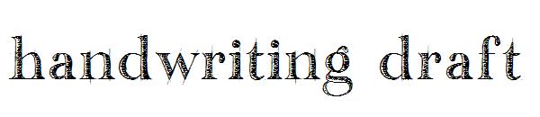 handwriting draft