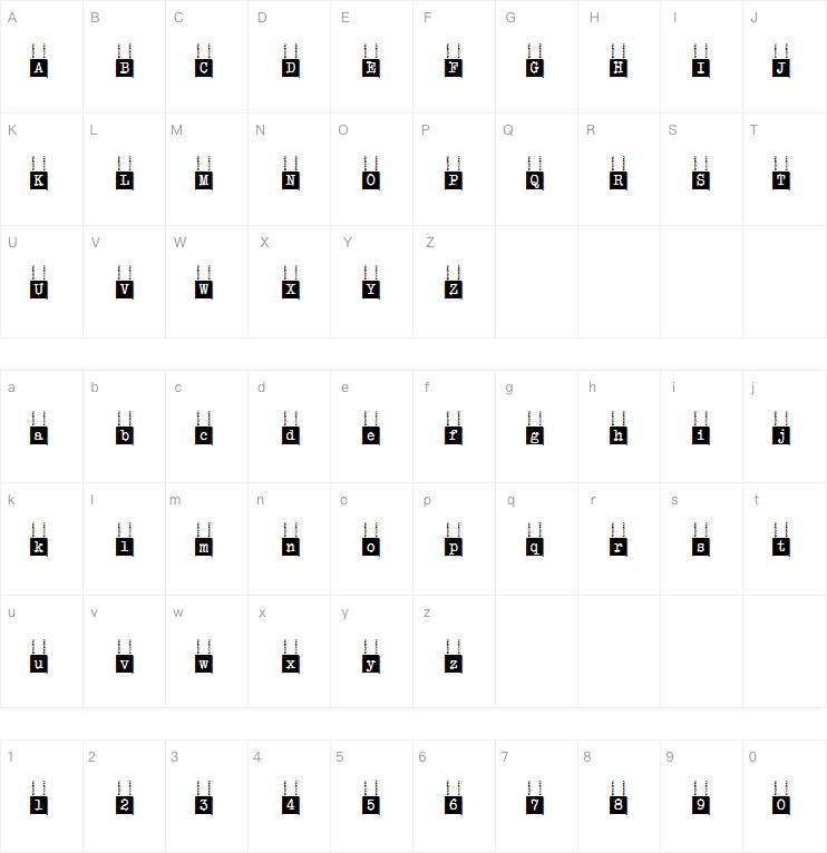 HANG BOARD 123字体