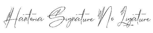 Hantoria Signature No Ligature