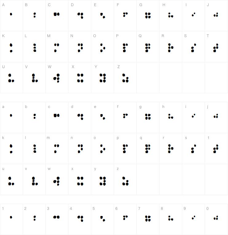 Heaven the Braille字体
