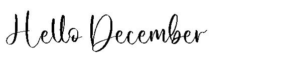 Hello December字体