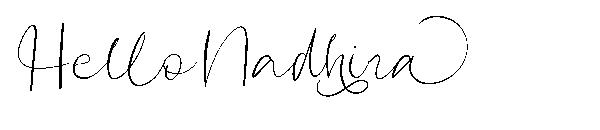Hello Nadhira字体