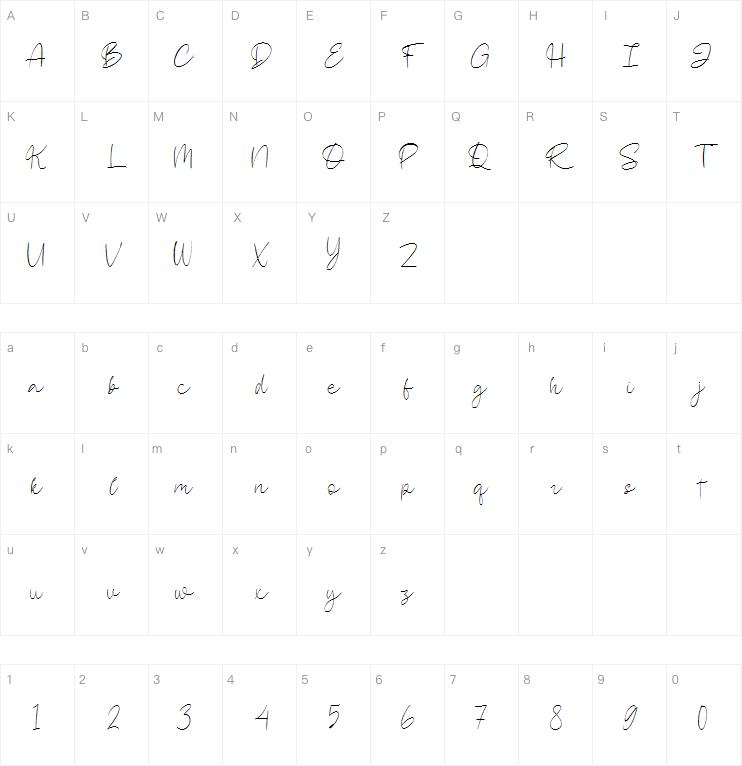 Hello Nadhira字体