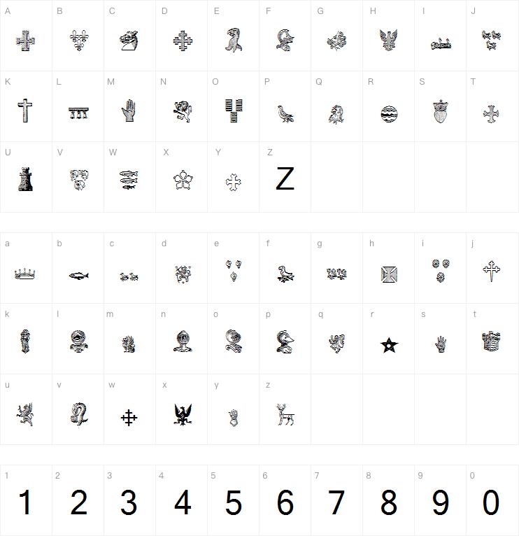 HeraldicDevices字体