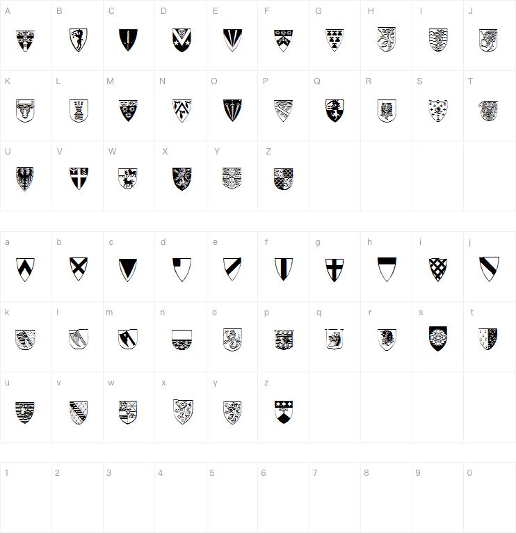 Heraldic Shields字体