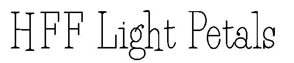 HFF Light Petals字体