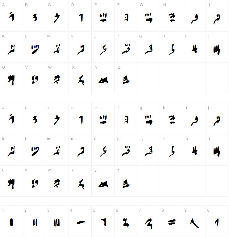 Hieratic Numerals字体