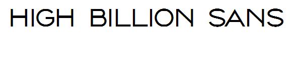 High Billion Sans字体