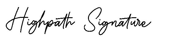 Highpath Signature字体