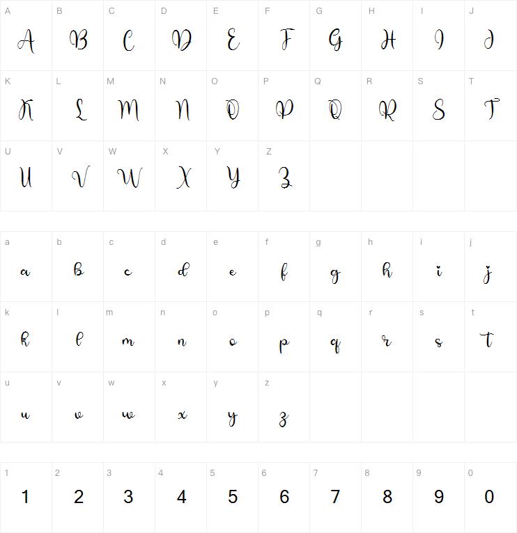 Hilary Patricia字体