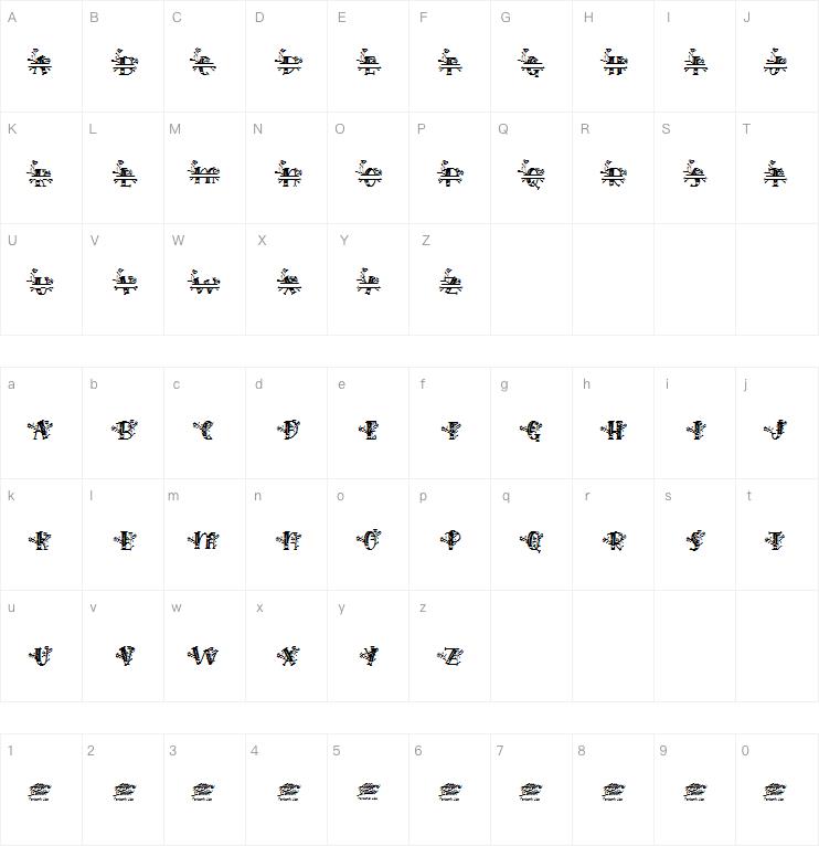 Hilens Flower Monogram字体