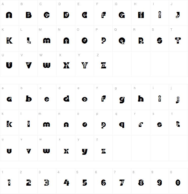 Him Her It字体