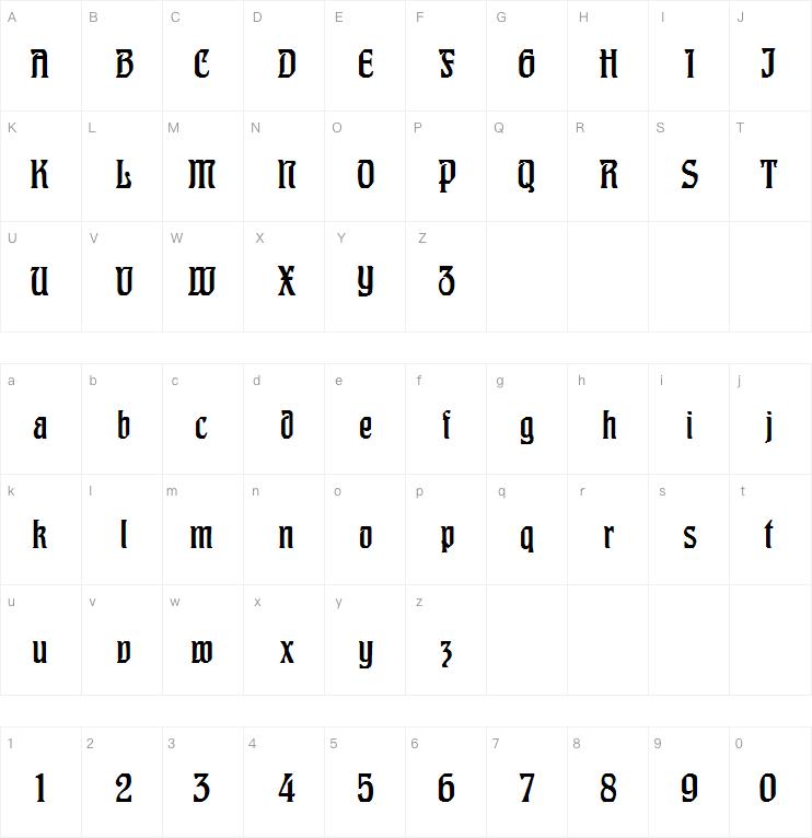 Hohenzollern字体