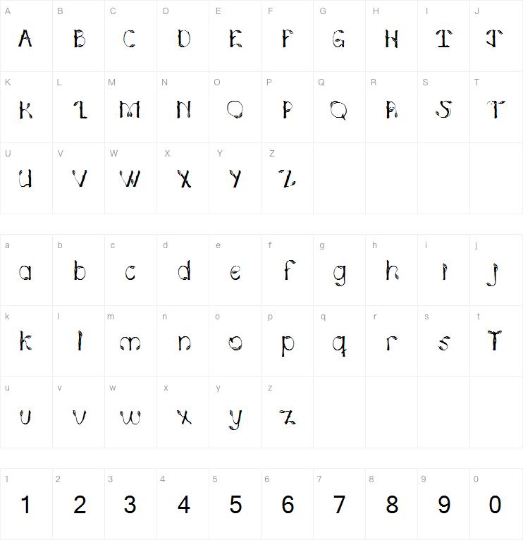 Hojas de plata字体