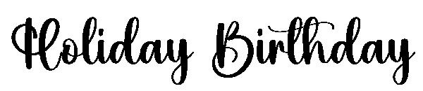 Holiday Birthday字体
