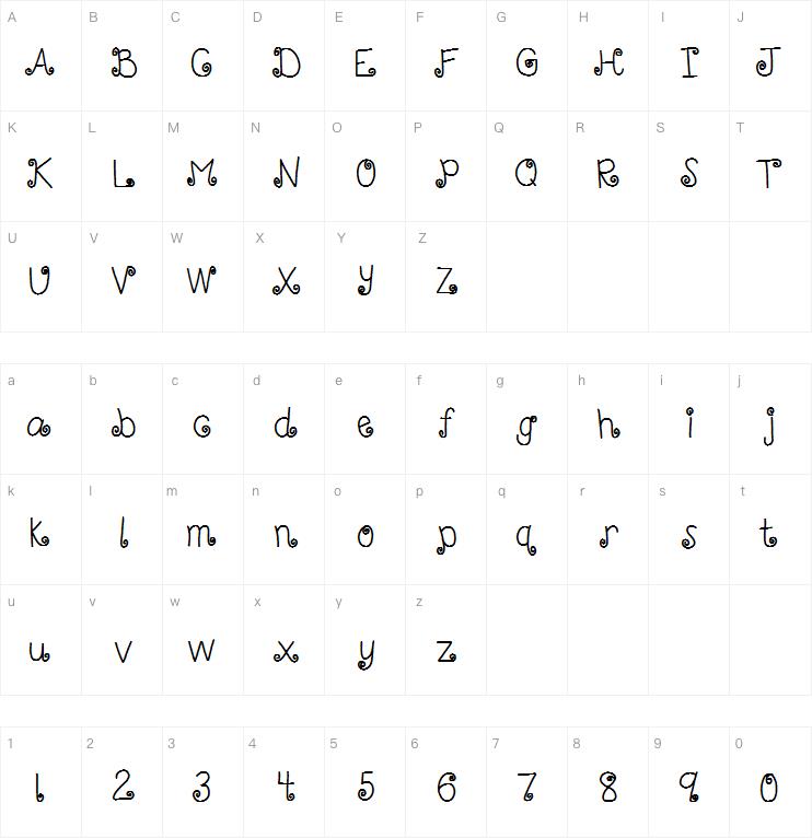 HomegirlCurlUp字体