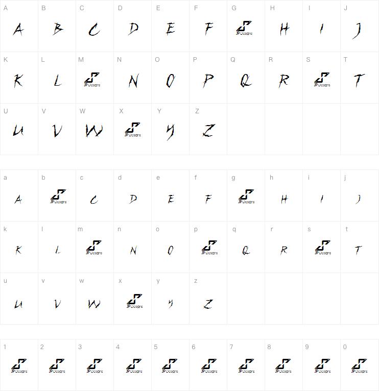Horror & Dead DEMO字体