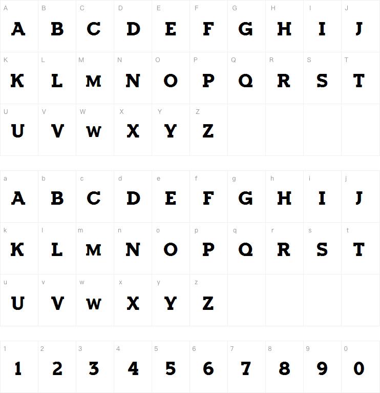 Horseback Slab字体