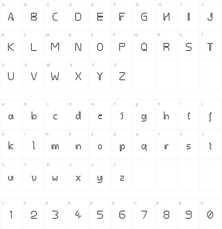 Hosobiki字体