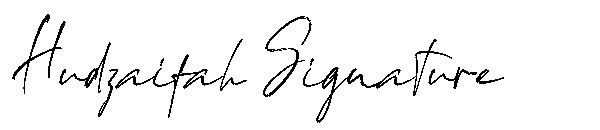 Hudzaifah Signature字体