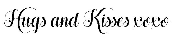 Hugs and Kisses xoxo字体