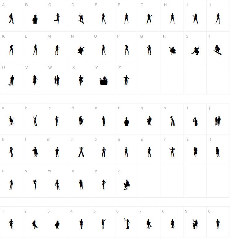 Human Silhouettes字体