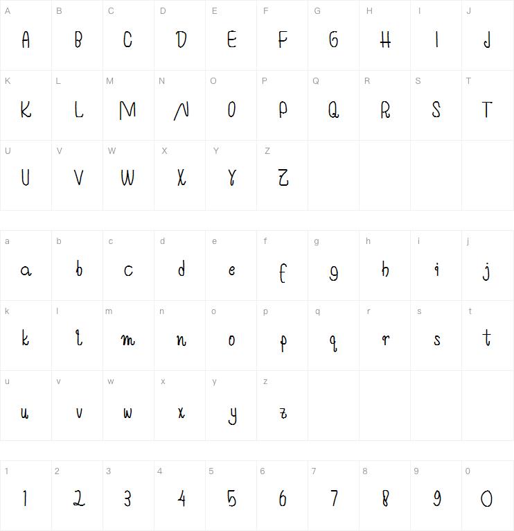 Humming Affection字体