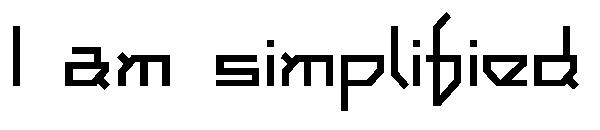 I am simplified字体