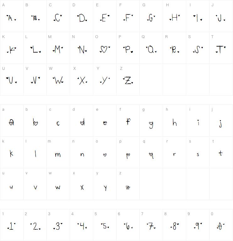 imperfect heart字体