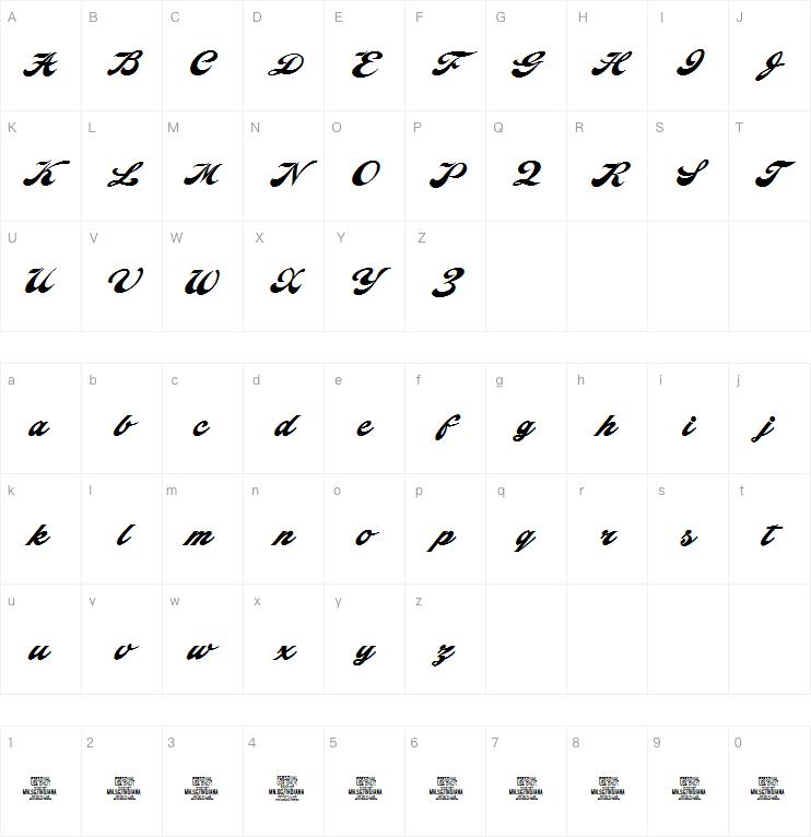 Indiana Script字体
