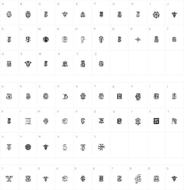 Intellecta Monograms Random Seven字体