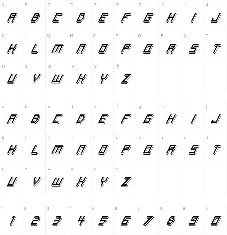 Italic Bricks字体