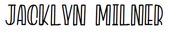 Jacklyn Milner字体