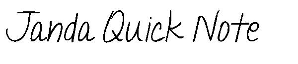 Janda Quick Note字体