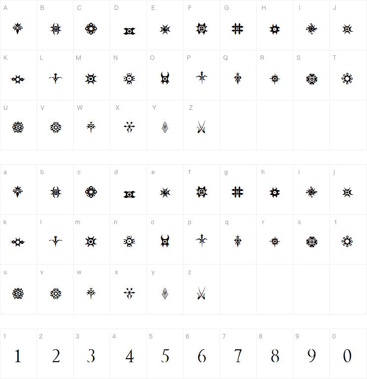 Jewelry Design Shapes字体