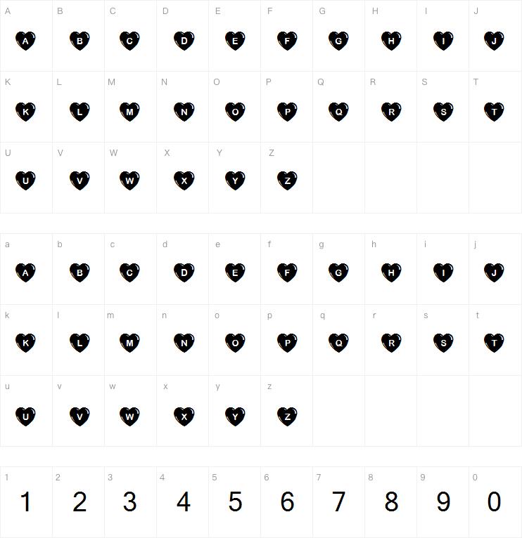 JLR Simple Hearts字体