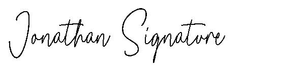 Jonathan Signature字体